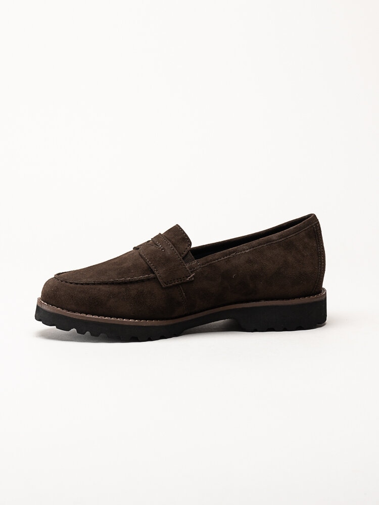 Sioux - Meredith - Mörkbruna loafers i mocka