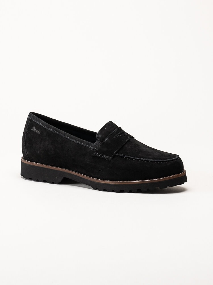 Sioux - Meredith - Svarta loafers i mocka