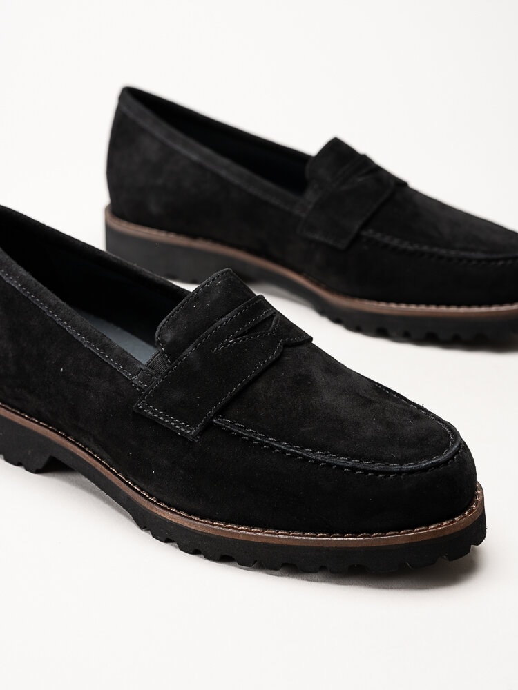 Sioux - Meredith - Svarta loafers i mocka