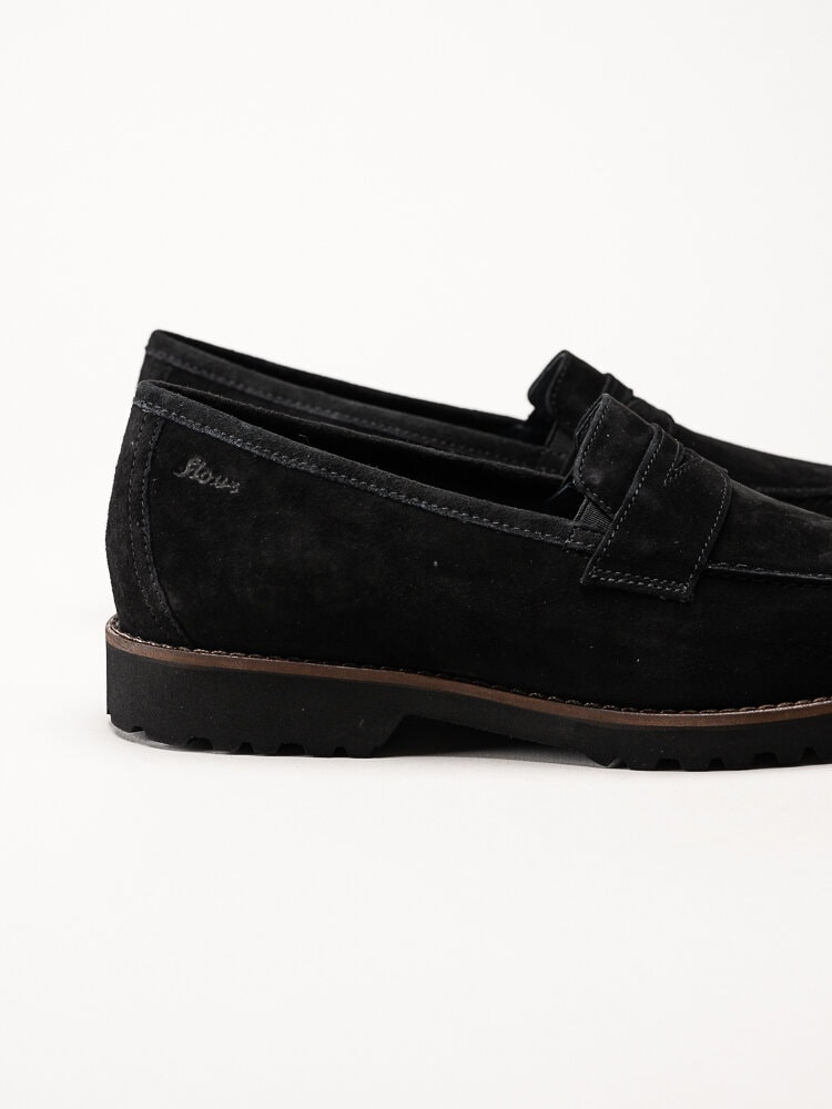 Sioux - Meredith - Svarta loafers i mocka