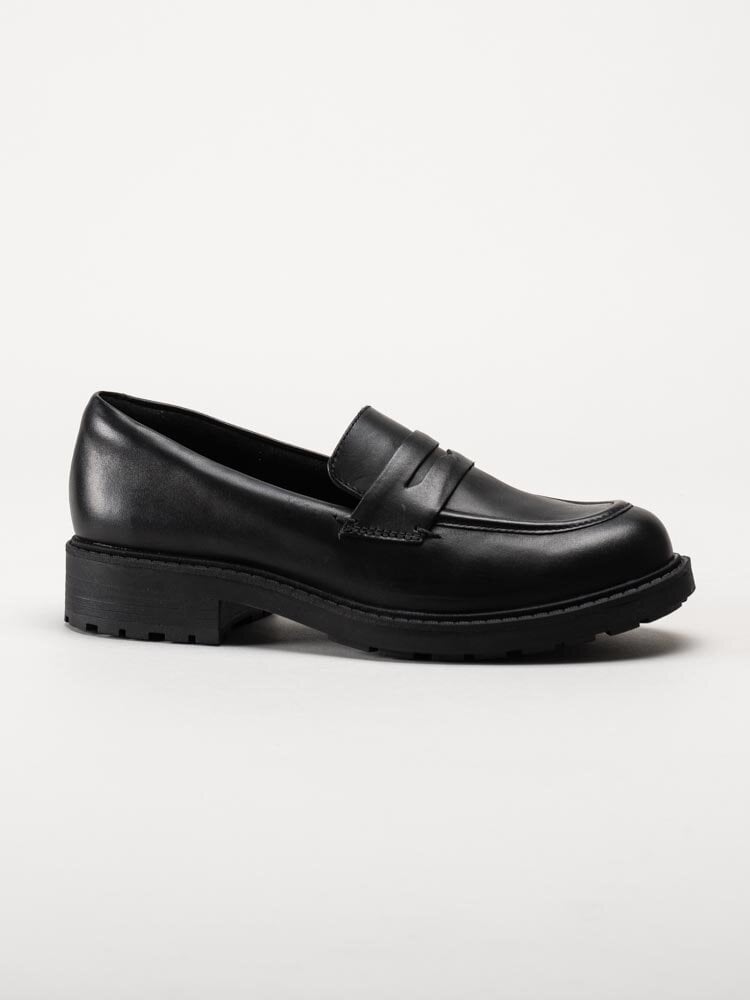 Clarks - Orinoco2 Penny D - Svarta klassiska loafers i skinn