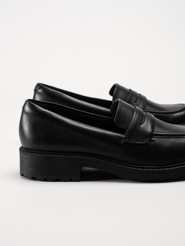 Clarks - Orinoco2 Penny D - Svarta klassiska loafers i skinn