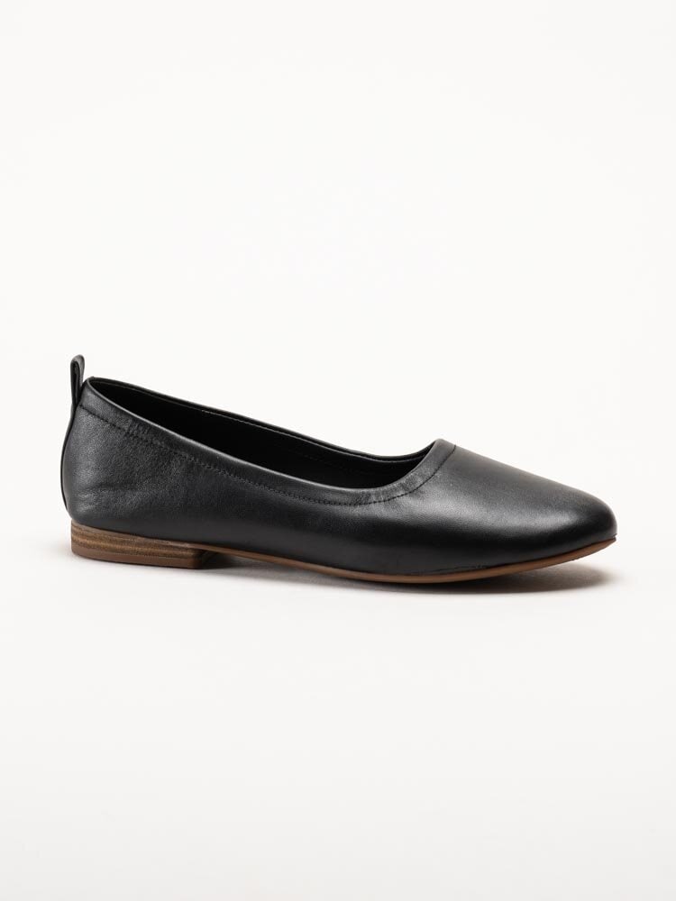 Clarks - Fawna Soft D - Svarta ballerinaskor i skinn