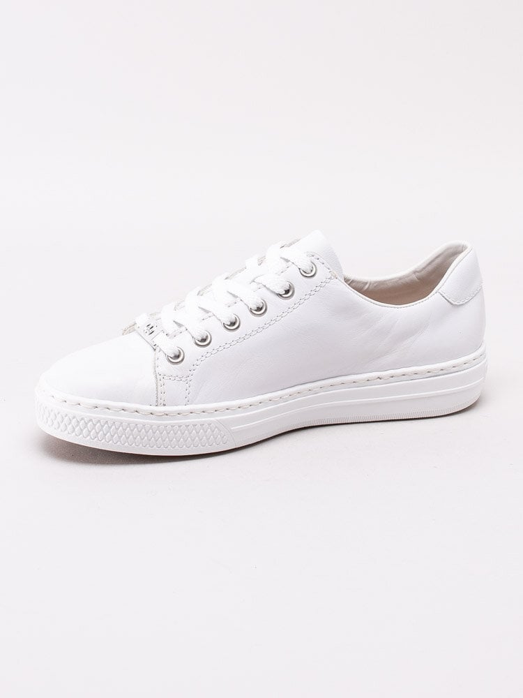 Rieker - Vita sneakers i skinn