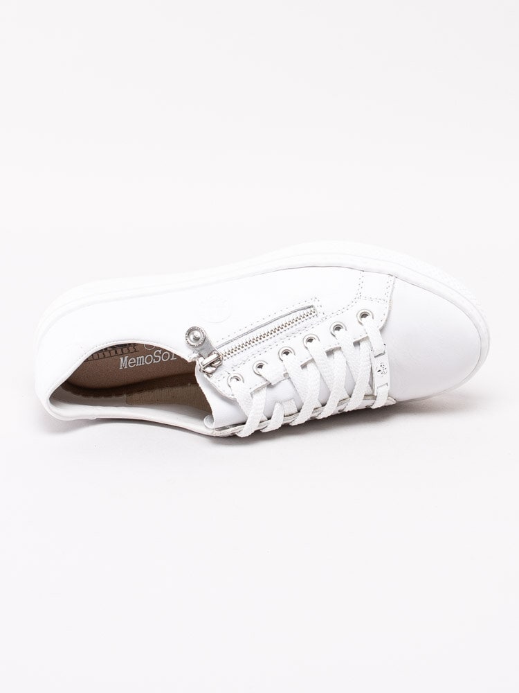 Rieker - Vita sneakers i skinn