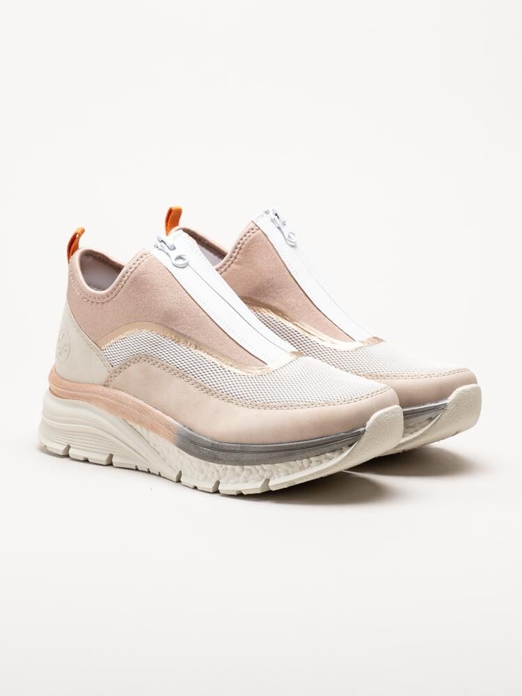 Rieker - Rosa höga sneakers