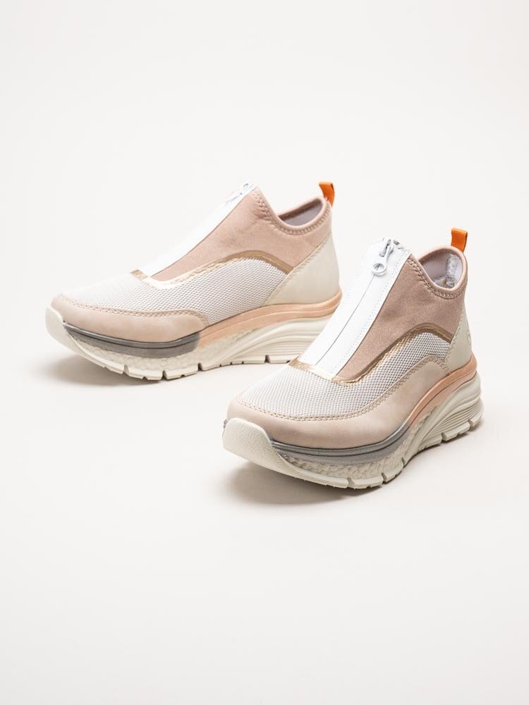 Rieker - Rosa höga sneakers