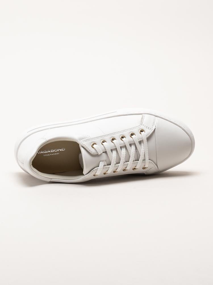 Vagabond - Zoe Platform - Vita platåsneakers i skinn