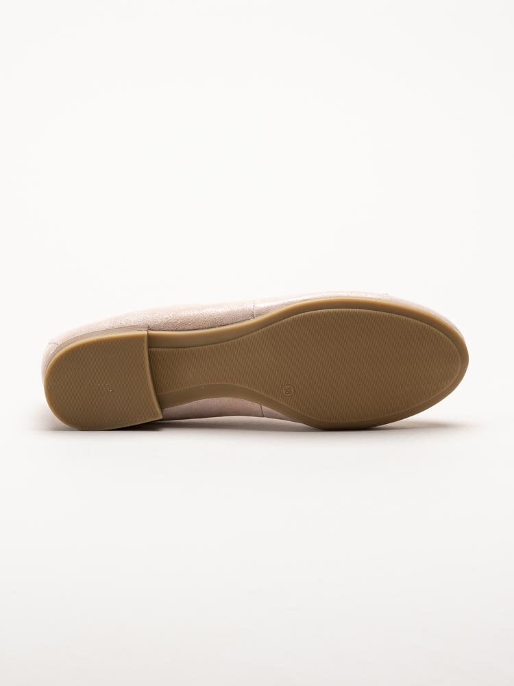 Tamaris - Rosaskimrande ballerina i nubuck