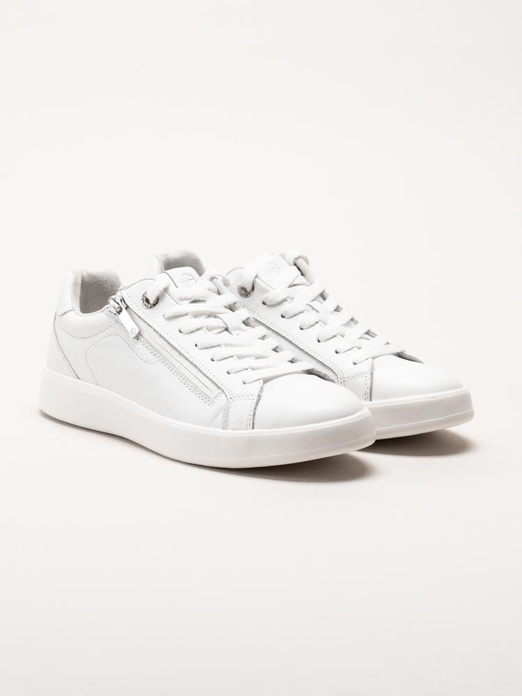 Tamaris - Vita sneakers i skinn