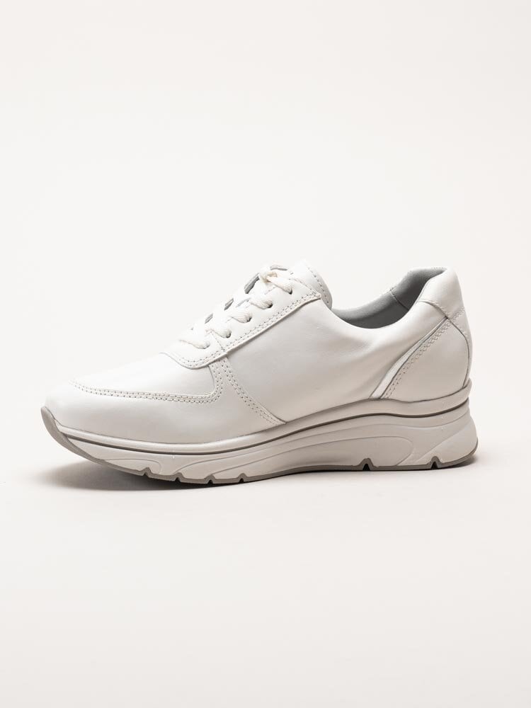 Tamaris - Vita kilklackade sneakers i skinn