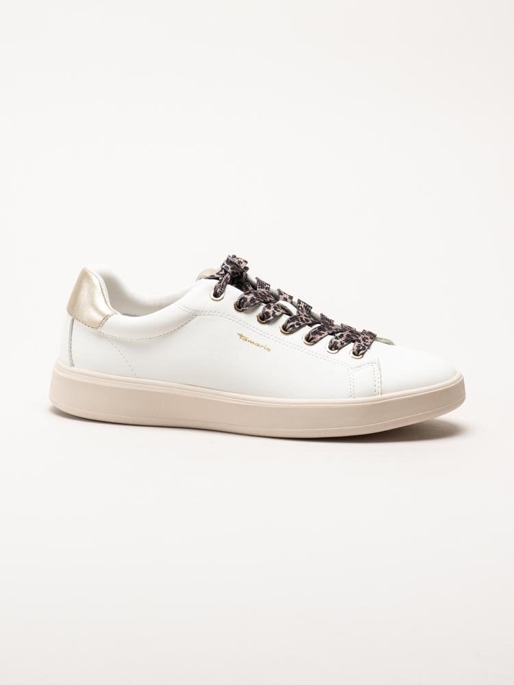 Tamaris - Vita sneakers i skinnimitation