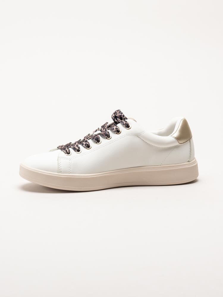 Tamaris - Vita sneakers i skinnimitation