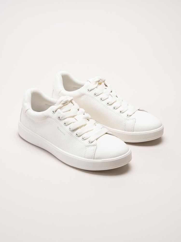 Tamaris - Vita sneakers i skinnimitation