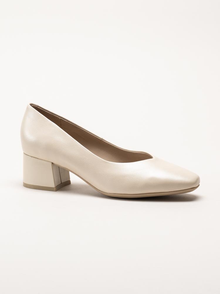 Caprice - Beige pumps i skinn