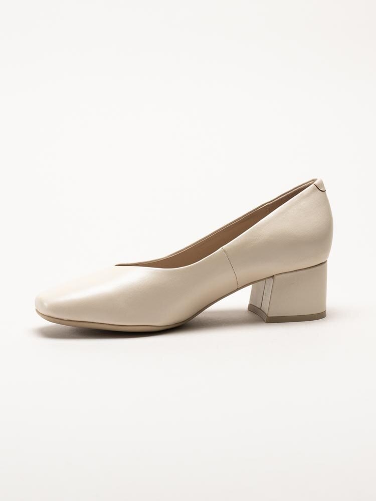 Caprice - Beige pumps i skinn