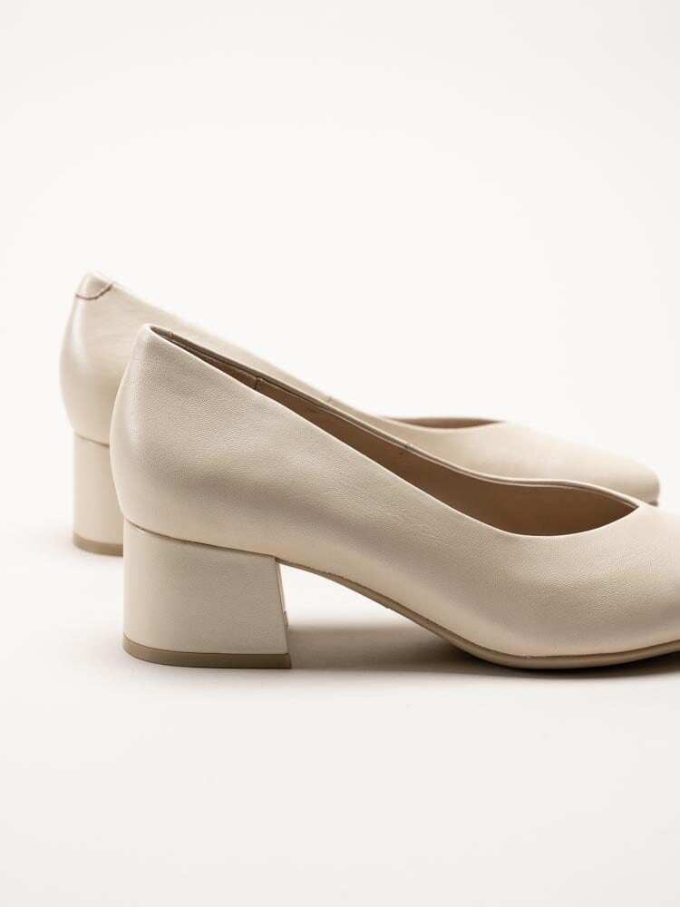 Caprice - Beige pumps i skinn