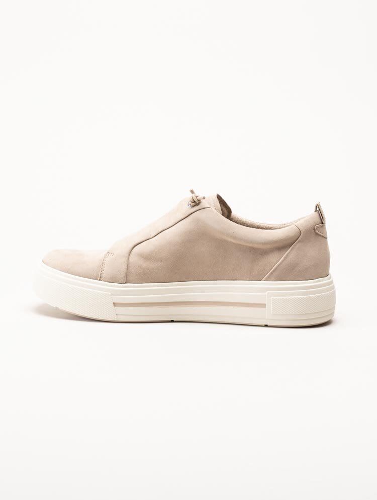 Caprice - Beige sneakers i mocka