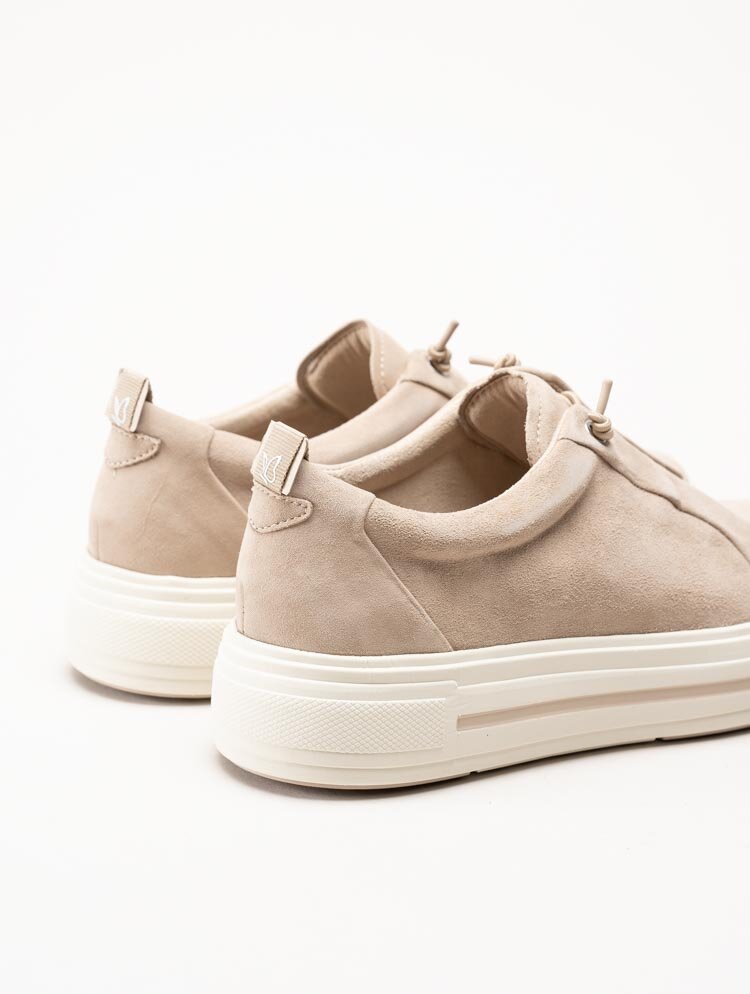 Caprice - Beige sneakers i mocka