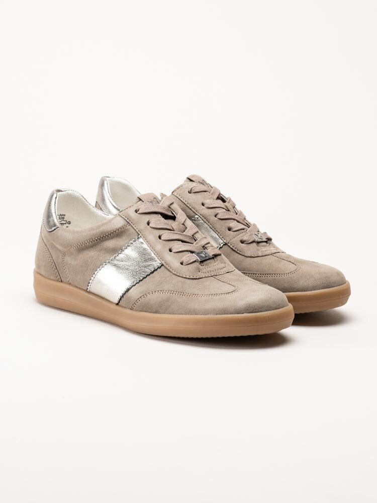 Caprice - Beige sneakers i mocka