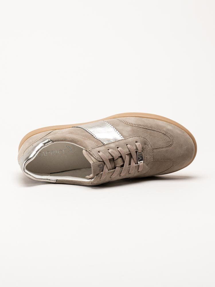 Caprice - Beige sneakers i mocka