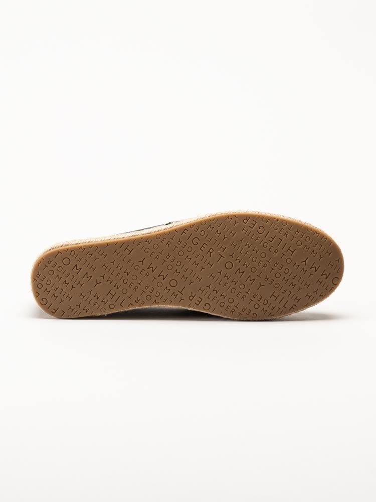 Tommy Hilfiger - Flat Espadrille - Svarta espadrillos i skinn