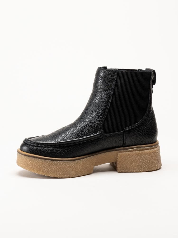 Clarks - Linoso Top - Svarta chunky boots i skinn