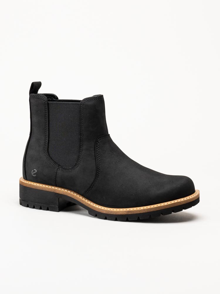 Ecco - Elaina - Svarta chelsea boots i oljad nubuck