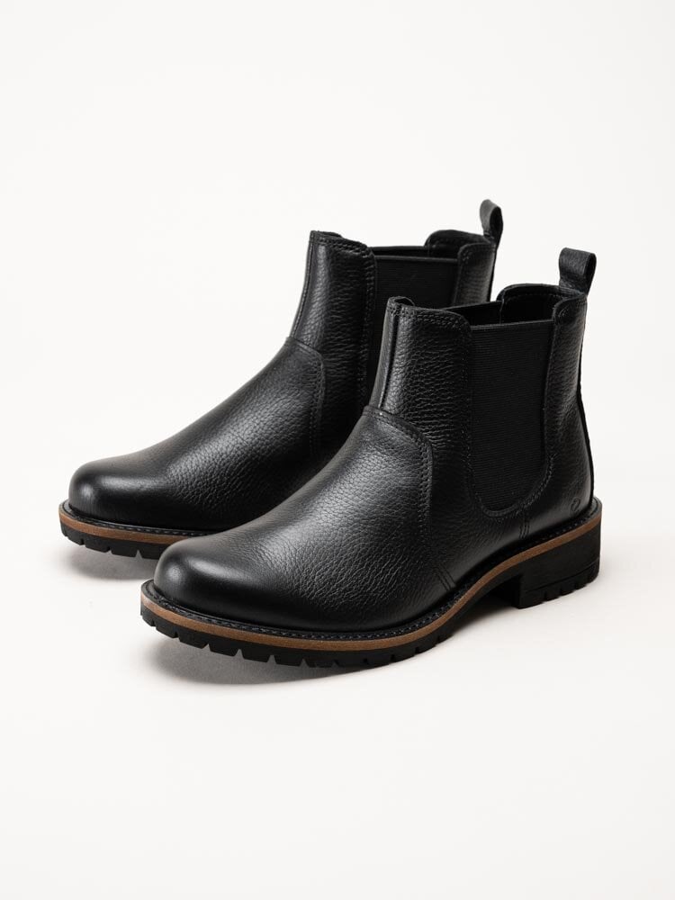 Ecco - Elaina - Svarta chelsea boots i skinn