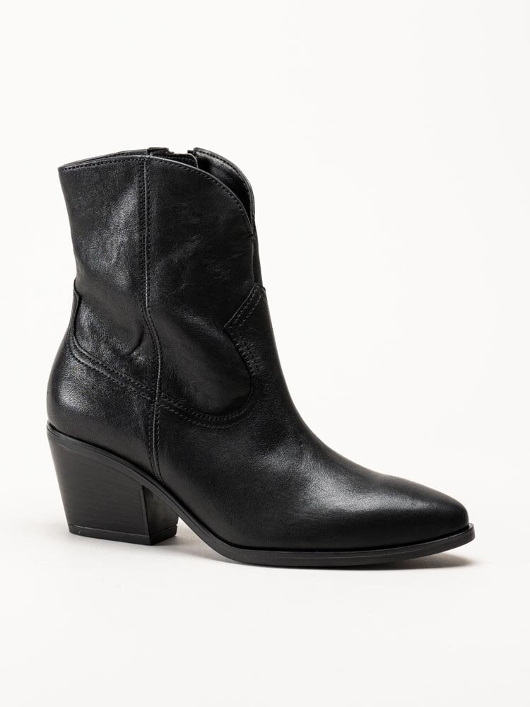 Gabor - Svarta western boots i skinn