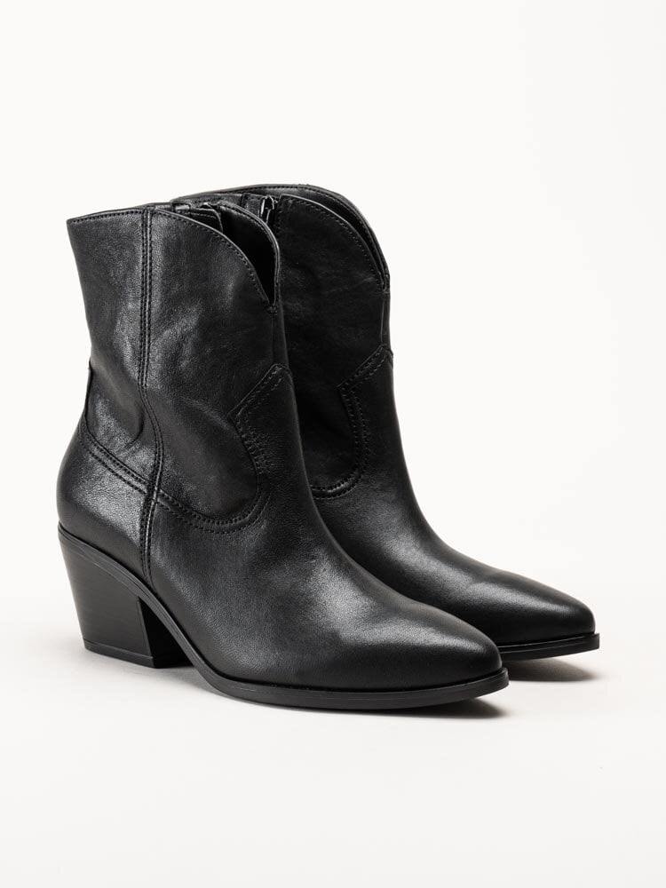 Gabor - Svarta western boots i skinn