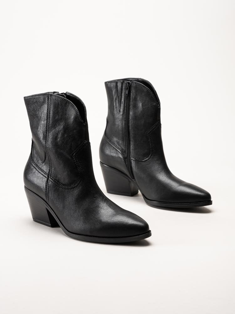 Gabor - Svarta western boots i skinn