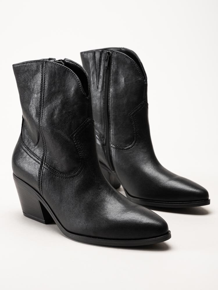 Gabor - Svarta western boots i skinn