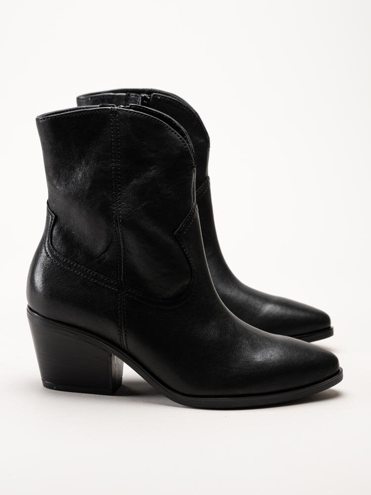 Gabor - Svarta western boots i skinn