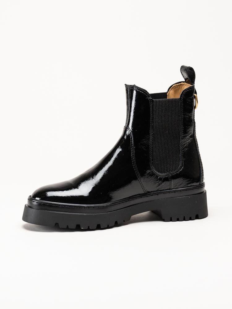 Gant Footwear - Aligrey - Svarta chelsea boots i lackskinn