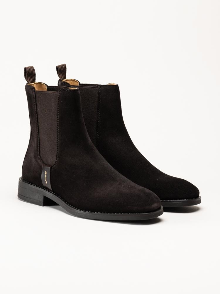 Gant Footwear - Fayy - Mörkbruna chelsea boots i mocka