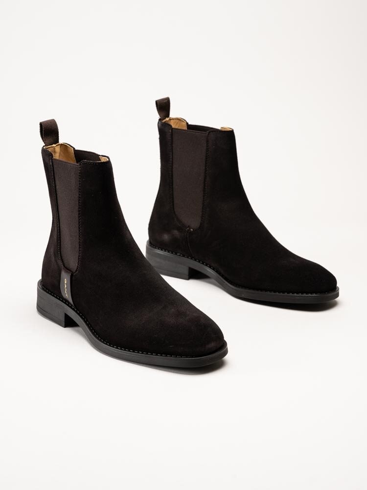 Gant Footwear - Fayy - Mörkbruna chelsea boots i mocka