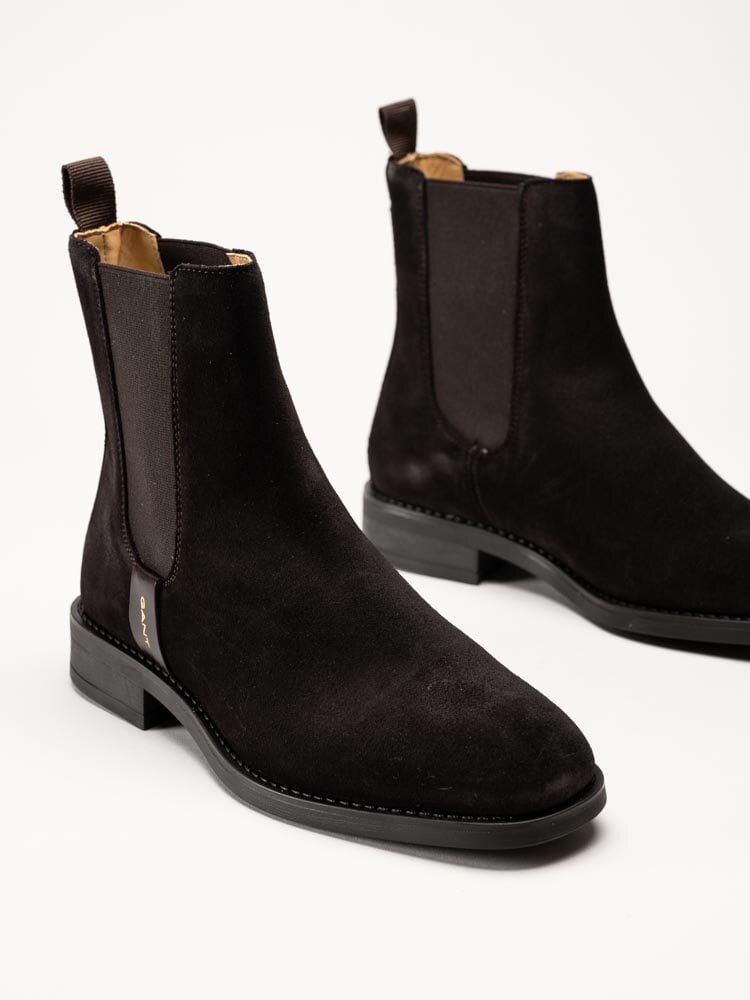 Gant Footwear - Fayy - Mörkbruna chelsea boots i mocka