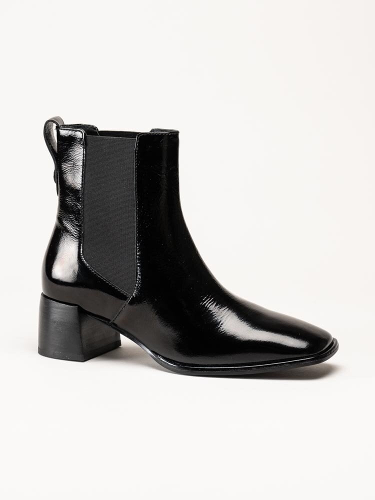 Gant Footwear - Gwenety - Svarta boots i lackskinn