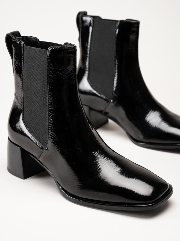 Gant Footwear - Gwenety - Svarta boots i lackskinn