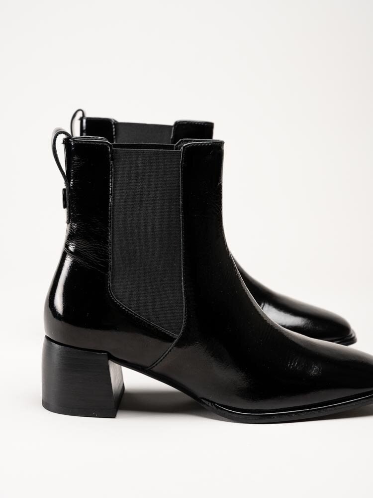 Gant Footwear - Gwenety - Svarta boots i lackskinn