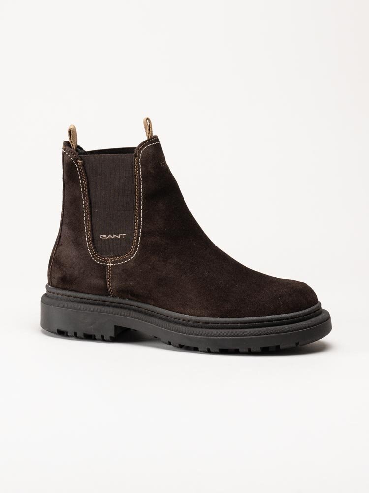 Gant Footwear - Timbly - Mörkbruna chelsea boots i mocka