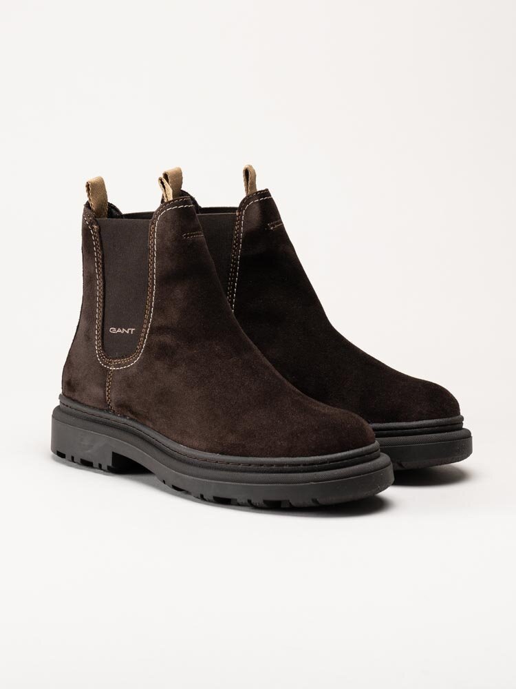 Gant Footwear - Timbly - Mörkbruna chelsea boots i mocka