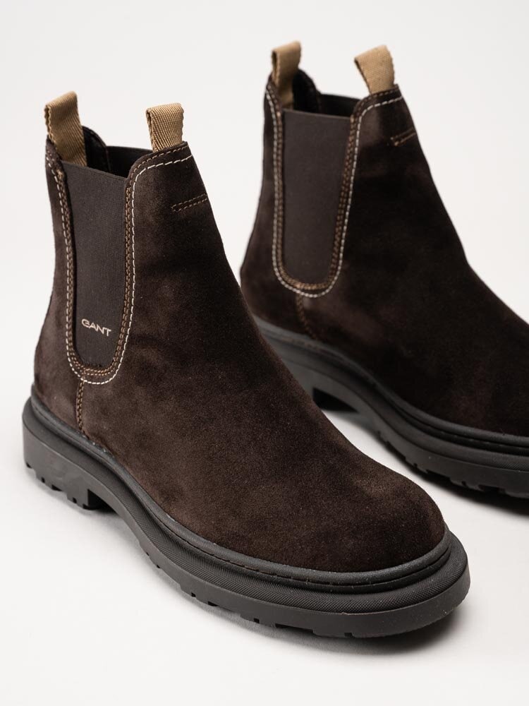 Gant Footwear - Timbly - Mörkbruna chelsea boots i mocka