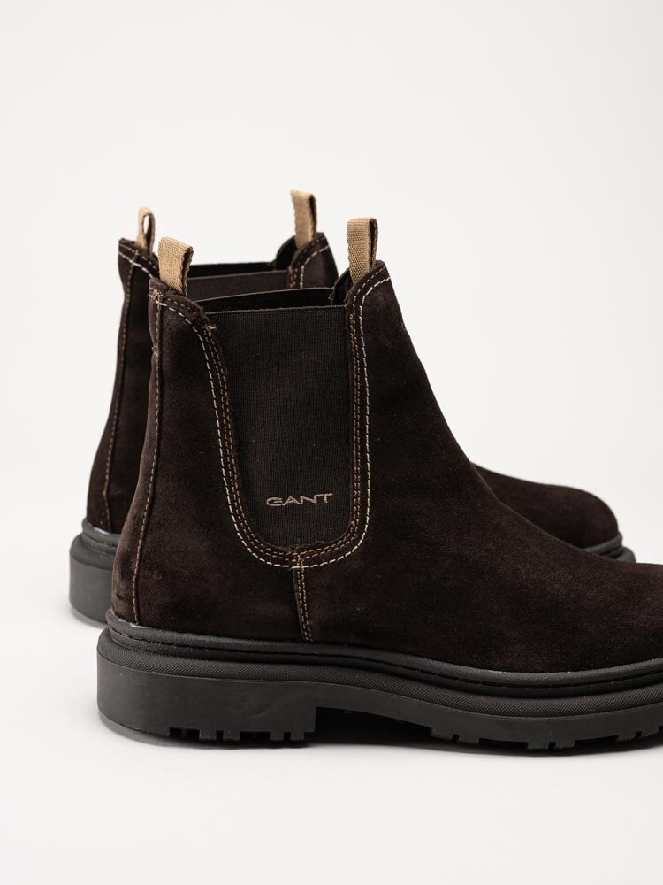 Gant Footwear - Timbly - Mörkbruna chelsea boots i mocka