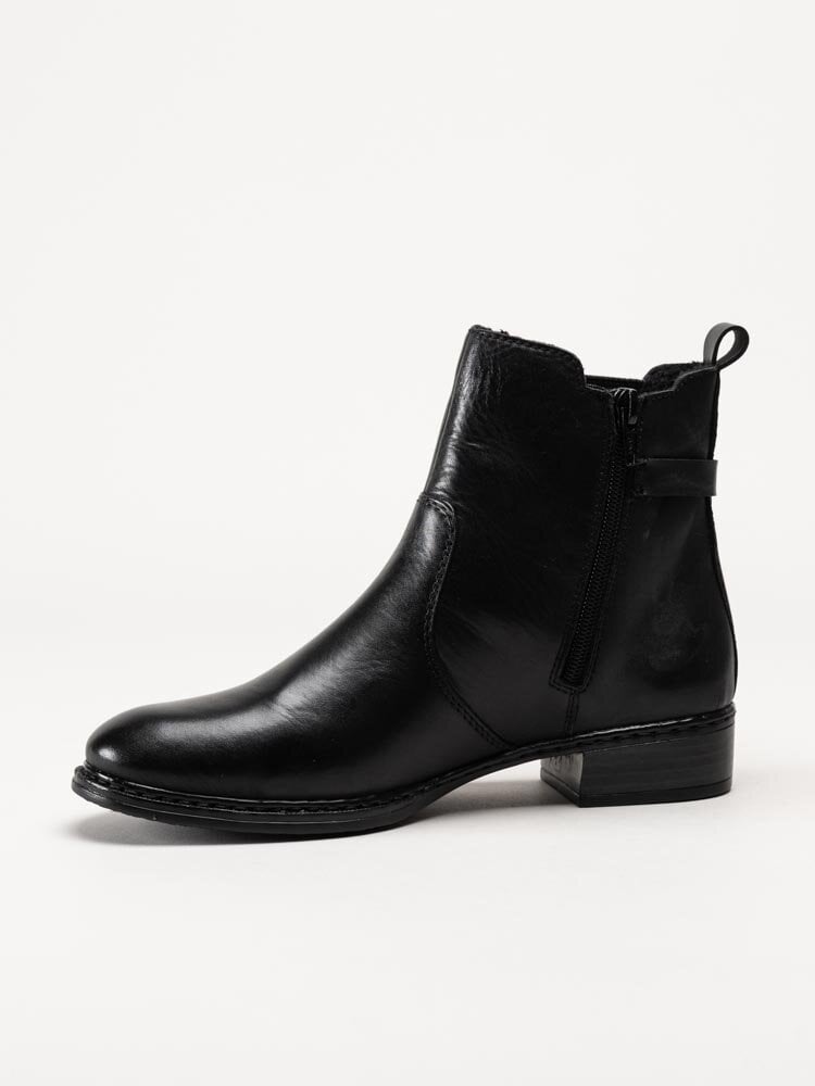 Rieker - Svarta chelsea boots i skinn