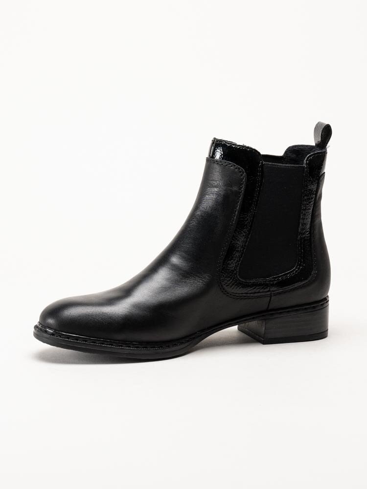 Rieker - Svarta chelsea boots i skinn