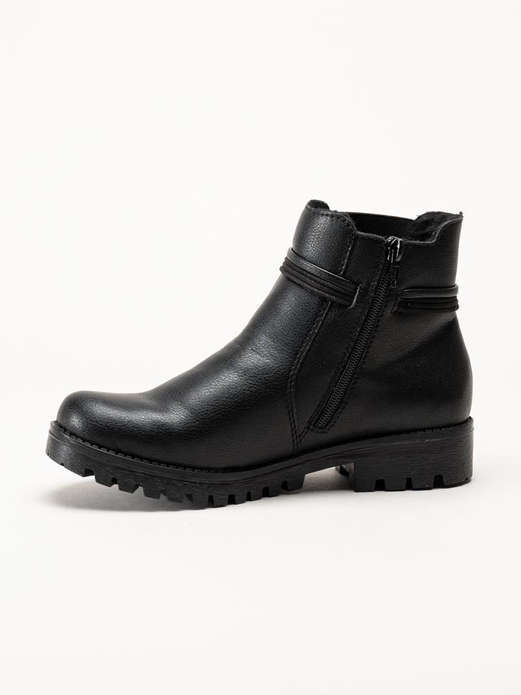 Rieker - Svarta chelsea boots i skinn