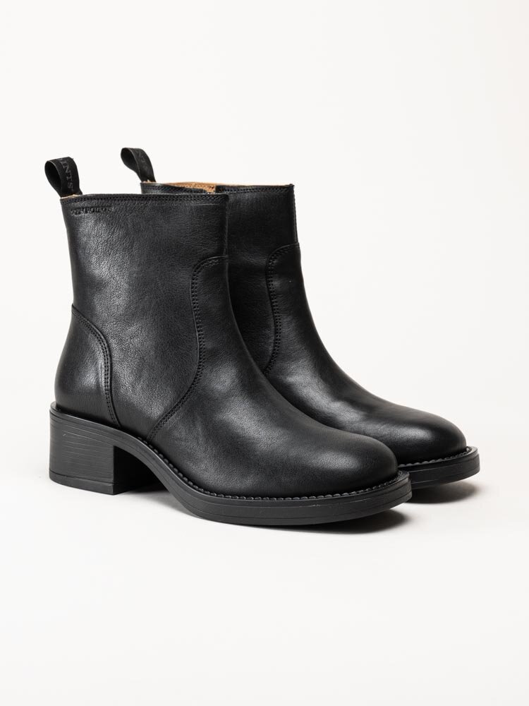 Ten Points - Ingrid - Svarta boots i skinn