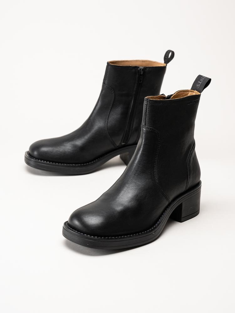 Ten Points - Ingrid - Svarta boots i skinn